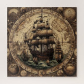 Het oude piratenzeilschip 1 legpuzzel (Verticaal)