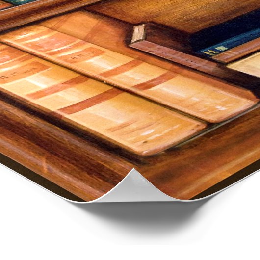 Het oude poster van de Boeken van de  Boekhoudboek (Hoek)