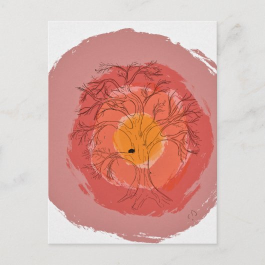 Het oude Poster van de eiken Briefkaart (Voorkant)