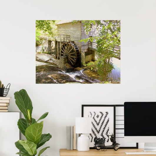 Het oude poster van de Grist Mill (Thuiskantoor)