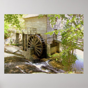 Het oude poster van de Grist Mill