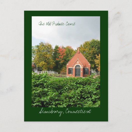 Het oude Probate Court Briefkaart (Voorkant)