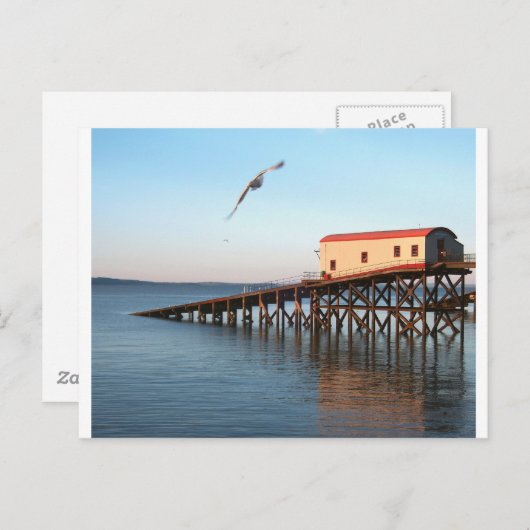 Het oude reddingsbootstation op Tenby Briefkaart (Voorkant / Achterkant)