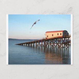 Het oude reddingsbootstation op Tenby Briefkaart