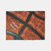 Het oude Retro Basketball Patroon met gegraveerde  Fleece Deken (Voorkant (Horizontaal))