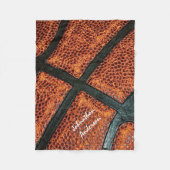 Het oude Retro Basketball Patroon met gegraveerde  Fleece Deken (Voorkant)