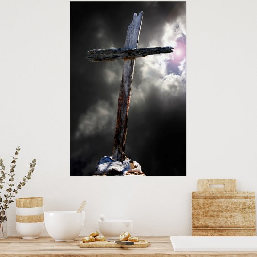 Het oude robuuste kruis poster (Keuken)