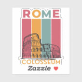 Het oude Rome Colosseum, historische Romeinse reiz Sticker (Vel)