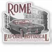 Het oude Rome Colosseum, historische Romeinse reiz Sticker (Voorkant)