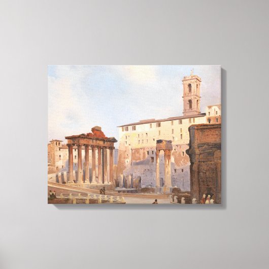 Het Oude Romeinse Forum (door Ippolito Caffi) Canvas Afdruk (Voorkant)