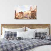 Het Oude Romeinse Forum (door Ippolito Caffi) Canvas Afdruk (Insitu (Slaapkamer))