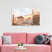 Het Oude Romeinse Forum (door Ippolito Caffi) Canvas Afdruk (Insitu (Woonkamer))