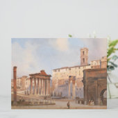 Het Oude Romeinse Forum (door Ippolito Caffi) Kaart (Staand voorkant)