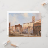 Het Oude Romeinse Forum (door Ippolito Caffi) Kaart (Voorkant / Achterkant in situ)