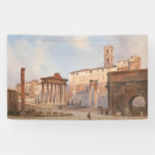 Het Oude Romeinse Forum (door Ippolito Caffi) Spandoek (Horizontaal)