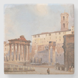 Het Oude Romeinse Forum (door Ippolito Caffi) Stenen Onderzetter