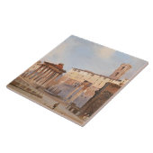 Het Oude Romeinse Forum (door Ippolito Caffi) Tegeltje (Zijkant)