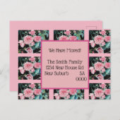 Het oude Roze Nieuwe Briefkaart van het Adres van  (Voorkant / Achterkant)