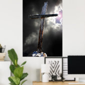 Het oude ruwe kruis poster (Thuiskantoor)