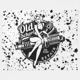 Het oude schoolmeisje fleece deken