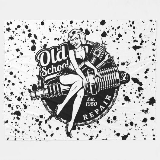 Het oude schoolmeisje fleece deken (Voorkant (Horizontaal))