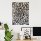 Het Oude Schrift van Spirit Lines Wandkunst Poster (Thuiskantoor)