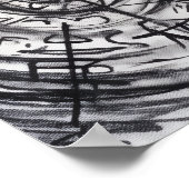 Het Oude Schrift van Spirit Lines Wandkunst Poster (Hoek)
