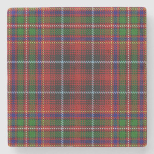 Het oude Scots Geruite Schotse wollen stof van Stenen Onderzetter