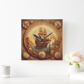 Het oude Spaanse zeilschip 1 Vierkante Klok (Huis)