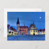 Het oude stadsplein in Bardejov, Slowakije,HDR. Briefkaart (Voorkant / Achterkant)