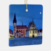 Het oude stadsplein in Bardejov, Slowakije,HDR. Keramisch Ornament (Rechts)