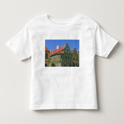 Het oude stadsplein omringd door 16e eeuw 2 kinder shirts (Voorkant)