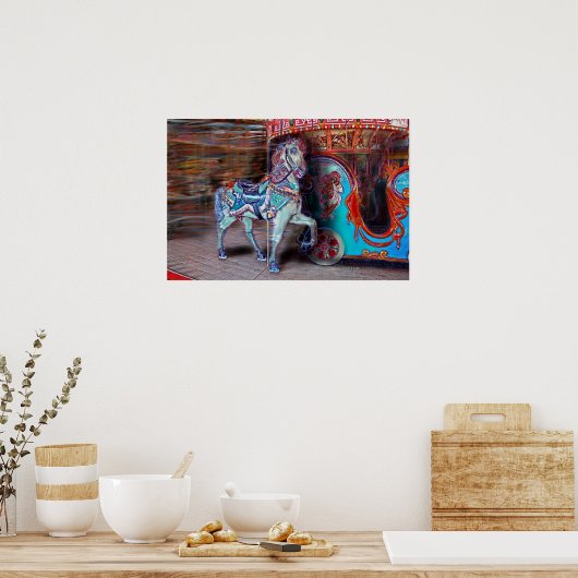 Het oude Stallion-Poster van de standaard voor fra Poster (Keuken)