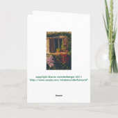 HET OUDE STENEN BLOK. RAAM MET HOUTEN LUIKEN EN BL KAART (Achterkant)