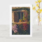 HET OUDE STENEN BLOK. RAAM MET HOUTEN LUIKEN EN BL KAART (Gele Bloem)