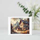 Het oude stenen huis, briefkaart (Staand voorkant)