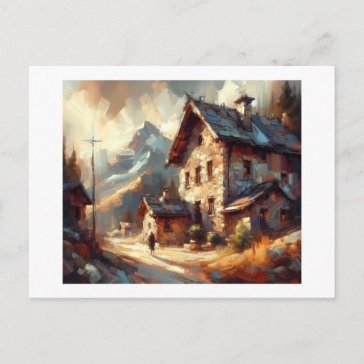 Het oude stenen huis, briefkaart (Voorkant)