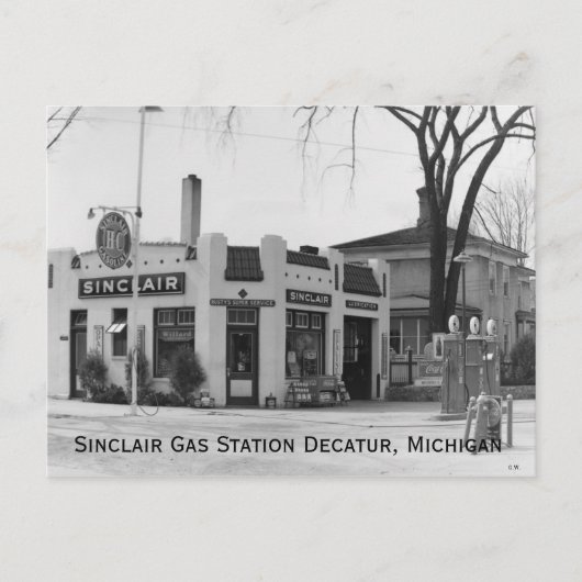 Het oude tankstation van Michigan Briefkaart (Voorkant)