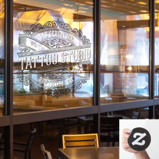 Het oude Tattoo van de Ink van de School aanpassen Raamsticker (Restaurant Raam)