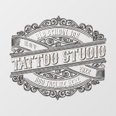Het oude Tattoo van de Ink van de School aanpassen Raamsticker (Vel)