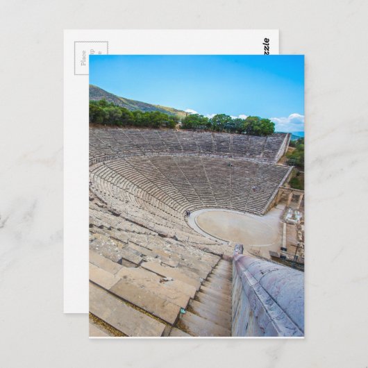 het oude theater in Epidaurus, Argolis, Griekenlan Briefkaart (Voorkant / Achterkant)
