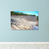het oude theater in Epidaurus, Argolis, Griekenlan Canvas Afdruk (Insitu (Houten vloer))