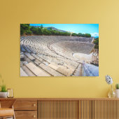 het oude theater in Epidaurus, Argolis, Griekenlan Canvas Afdruk (Insitu (Woonkamer))