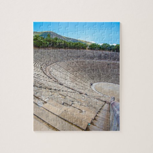 het oude theater in Epidaurus, Argolis, Griekenlan Legpuzzel (Verticaal)