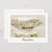 Het oude theater van Athene, Griekenland Briefkaart (Voorkant / Achterkant)