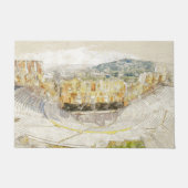 Het oude theater van Athene, Griekenland Deurmat (Voorkant)