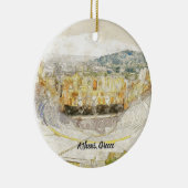 Het oude theater van Athene Griekenland Keramisch  Keramisch Ornament (Rechts)