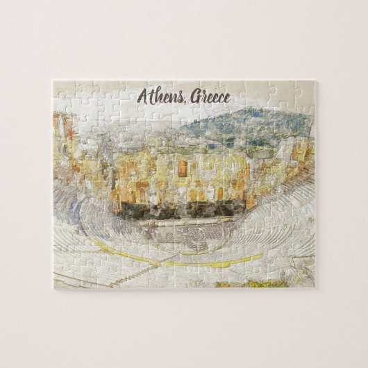 het oude theater van Herodion, Athene, Griekenland Legpuzzel (Horizontaal)