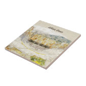 Het oude theater van Herodion Athens Keramische Te Tegeltje (Zijkant)