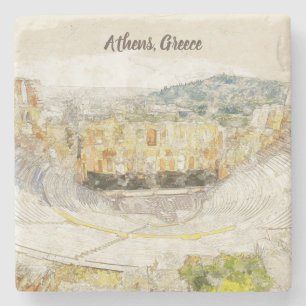 Het oude theater van Herodion Stone Onderzetter - 